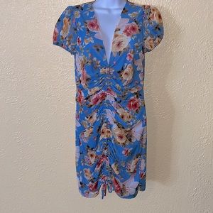 Flower sky blue dress